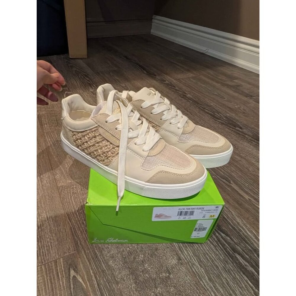BNIB Sam Edelman Genuine Leather  Sneakers, size 8